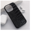 Maska Croco Leather za iPhone 16 Pro crna