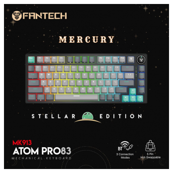 Tastatura mehanicka Gaming Fantech MK913 RGB Atom PRO83 Wireless Mercury (RED switch)