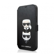 Maska na preklop Karl Lagerfeld Karl Flip za iPhone 12 Pro Max crna