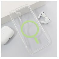 Maska Mag Case Crystal Clear S24/ S921B/ S25/ S931B zelena