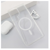 Maska Mag Case Crystal Clear S25 Ultra/ S938B bela