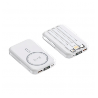 Power Bank MagSafe sa drzacem za telefon 5000 mAh beli
