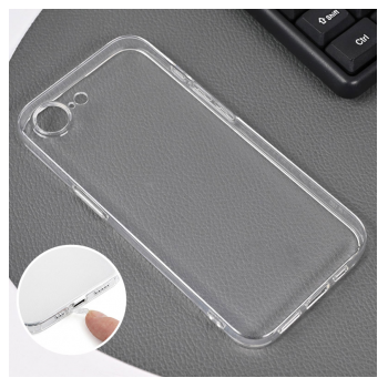 Maska Skin Silikon with pluggy za iPhone 16e/ 17e transparent