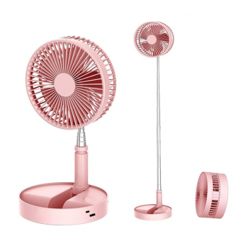 Ventilator sa podesivom visinom i daljinskim upravljacem roze