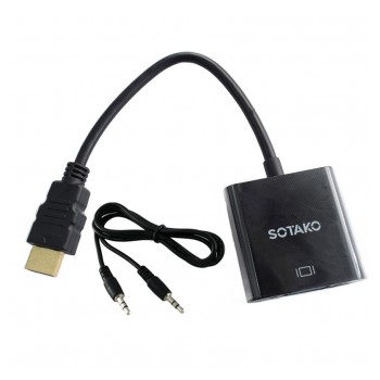 Adapter Sotako HDMI na VGA (Video i Audio) crni