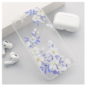 Maska Nanobit Print za iPhone 16e White Blossom