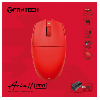Mis Wireless Gaming Fantech XD7V2P Aria II PRO crveni