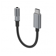 Adapter LDNIO LSY80c za slusalice Type-C na 3.5mm sivi