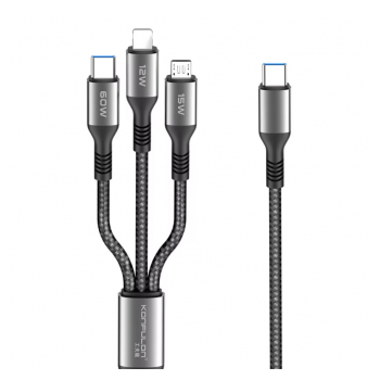 Kabel KONFULON Joko DC62 60w Type-C 3u1 crni 1,2m