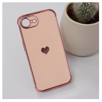 Maska Heart Frame za iPhone 16e roze