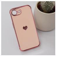 Maska Heart Frame za iPhone 16e roze