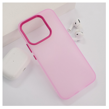 Maska Electro Glow Frame za Honor X8c roze