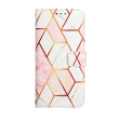 Maska na preklop Marble za Honor 400 Lite geometry roze