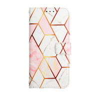 Maska na preklop Marble za Honor 400 Lite geometry roze
