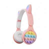Bluetooth slusalice Cat Pop it roze