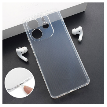 Maska Skin Silikon with pluggy za Xiaomi Redmi Note 14 4G (EU) transparent