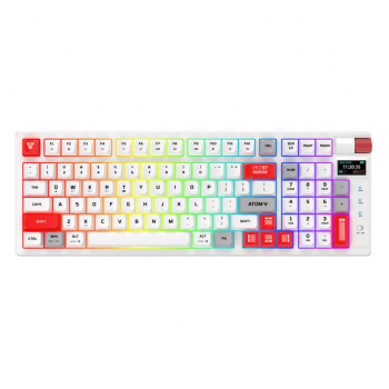 Tastatura mehanicka Gaming Fantech MK918 RGB Atom PRO97 Wireless Mercury bela (Red switch)