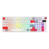 Tastatura mehanicka Gaming Fantech MK918 RGB Atom PRO97 Wireless Mercury bela (Red switch)