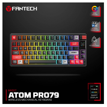 Tastatura mehanicka Gaming Fantech MK917 RGB Atom PRO79 Wireless crna (Red switch)