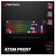 Tastatura mehanicka Gaming Fantech MK918 RGB Atom PR097 Wireless crna (blue  switch)