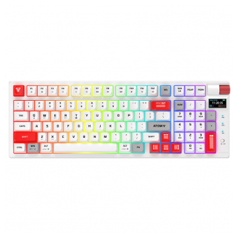 Tastatura mehanicka Gaming Fantech MK918 RGB Atom PRO097 Wireless bela (blue switch)
