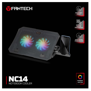 Laptop Cooler Fantech NC14 RGB crni