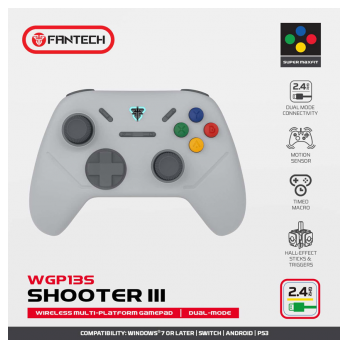 Joypad wireless Fantech WGP13s Shooter III Super Maxfit sivi