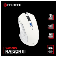 Mis Gaming Wireless Fantech WG12R raigor III beli