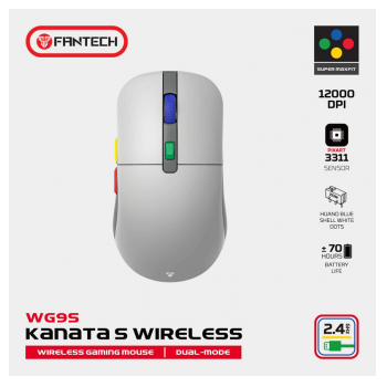 Mis Wireless Gaming Fantech WG9S Kanata S sivi