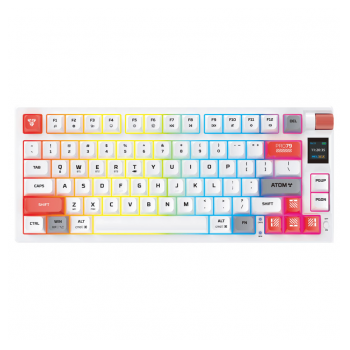 Tastatura mehanicka Gaming Fantech MK917 RGB Atom PRO79 Wireless bela (blue switch)