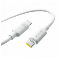 Kabel Baseus Foamed Silicone Fast Charging Data Cable USB-C to USB-C 100W Moon White 1m