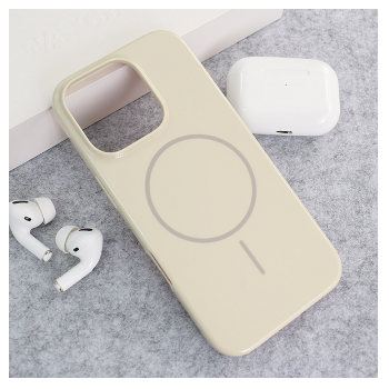 Maska Mag Case Nanobeats za iPhone 16 Pro krem