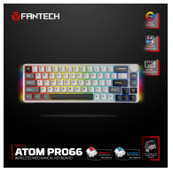 Tastatura Mehanicka Gaming Fantech MK919 Atom PRO66 siva (Blue switch)