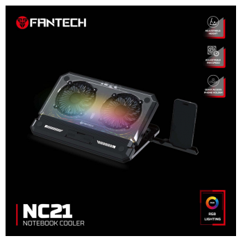 Laptop Cooler Fantech NC21 RGB crni