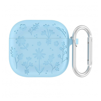 Zastitna futrola Flower za Airpods 4 svetlo plava