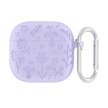Zastitna futrola Flower za Airpods 4 ljubicasta