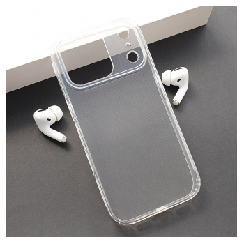 Maska Skin Silikon with pluggy za iPhone 17 Pro Max transparent