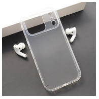 Maska Skin Silikon with pluggy za iPhone 17 Pro Max transparent