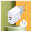 Kucni punjac LDNIO A2526C FAST CHARGING 45W/ QC4+/ QC3.0 sa kablom Type-C na Type-C beli