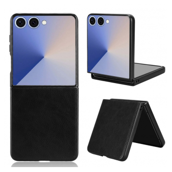 Maska Leather za Samsung Galaxy Z Flip 7 crna