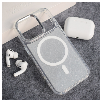 Maska Mag Case Glitter za iPhone 17 Pro Max bela