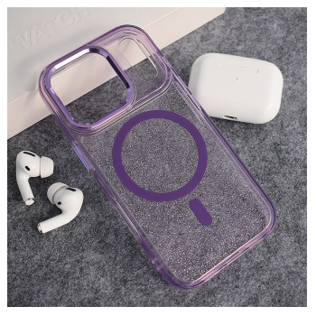 Maska Mag Case Glitter za iPhone 17 Pro Max ljubicasta