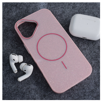 Maska Mag Case Fashion Glitter za iPhone 17 roze