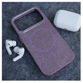 Maska Mag Case Fashion Glitter za iPhone 17 Pro Max ljubicasta