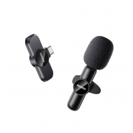 Bezicni mikrofon Lavalier REMAX K09 1u1 za mobilni telefon Type-C crni