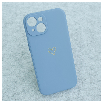 Maska Golden Heartbeat za iPhone 13 plava