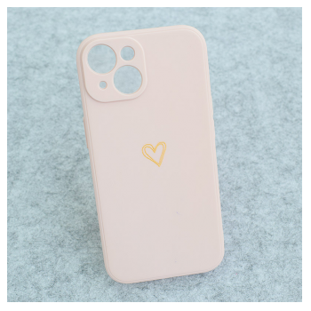 Maska Golden Heartbeat za iPhone 13 roze