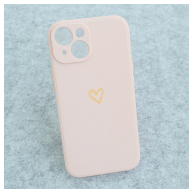 Maska Golden Heartbeat za iPhone 13 roze