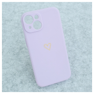 Maska Golden Heartbeat za iPhone 15 ljubicasta