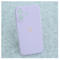 Maska Golden Heartbeat za iPhone 16 ljubicasta